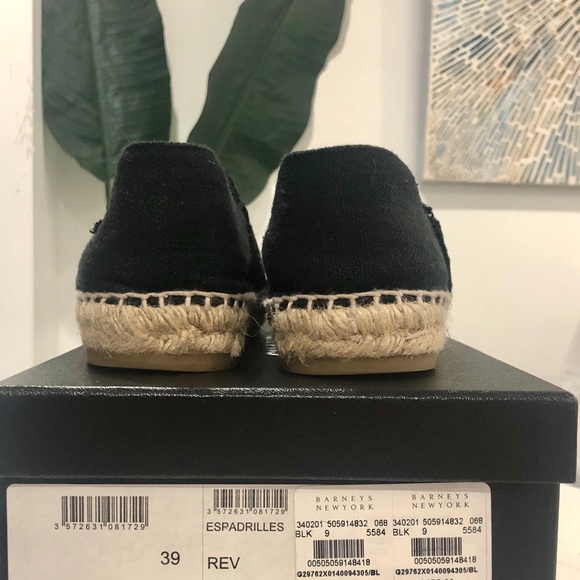 Chanel Espadrilles Sz 9 (Black Linen) - Picture 8 of 8